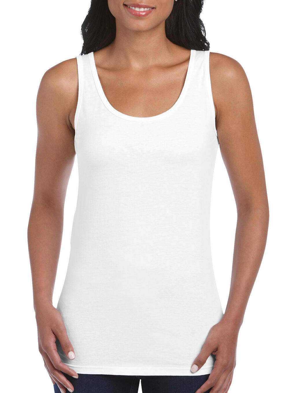  Gildan Ladies Softstyle® Tank Top in Farbe White