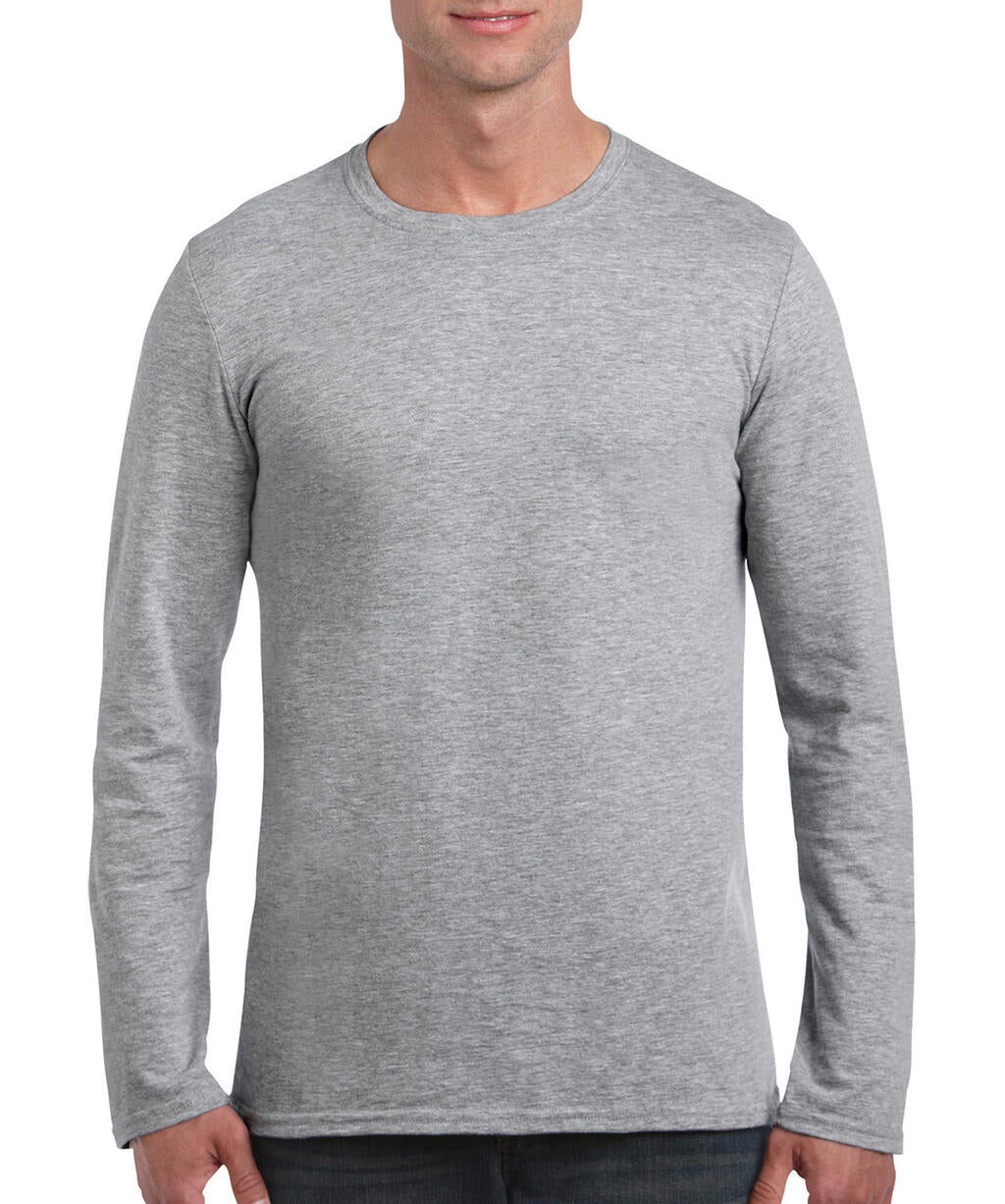  Softstyle® Long Sleeve Tee in Farbe Sport Grey