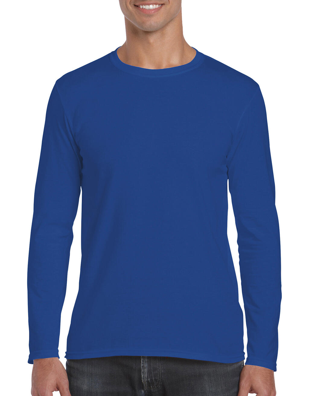  Softstyle® Long Sleeve Tee in Farbe Royal