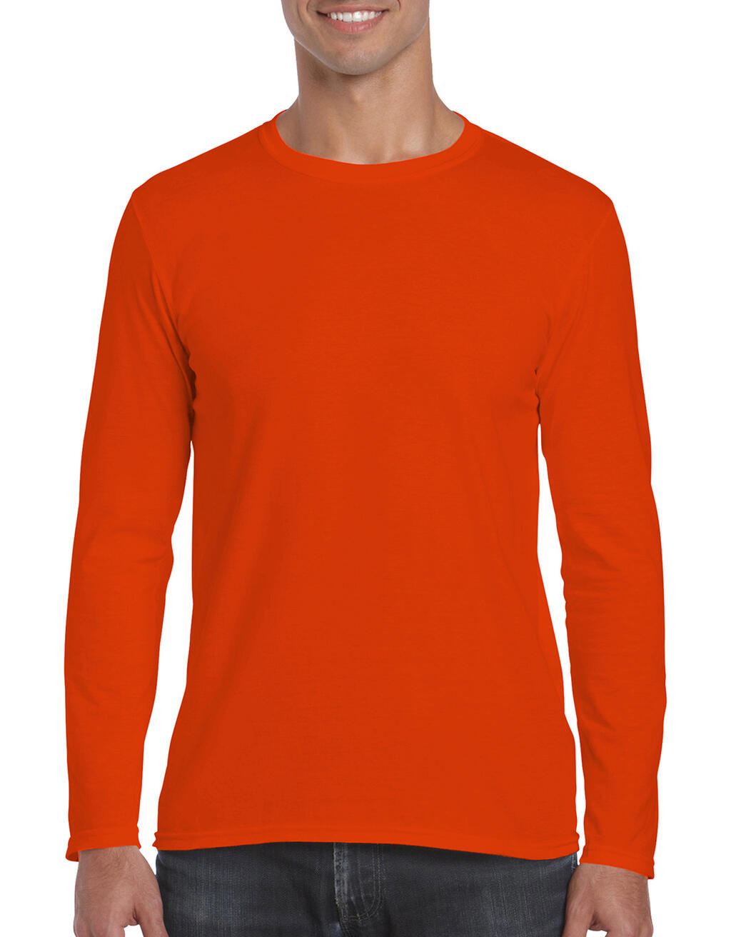  Softstyle® Long Sleeve Tee in Farbe Orange