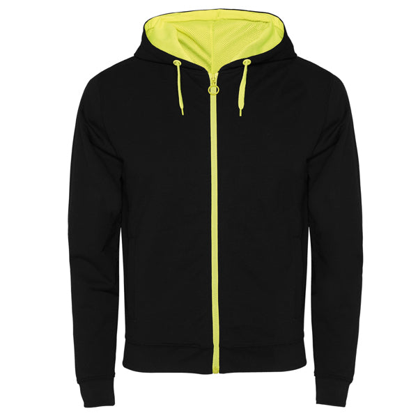 Pullover Fuji  in Farbe Black/Fluor Yellow