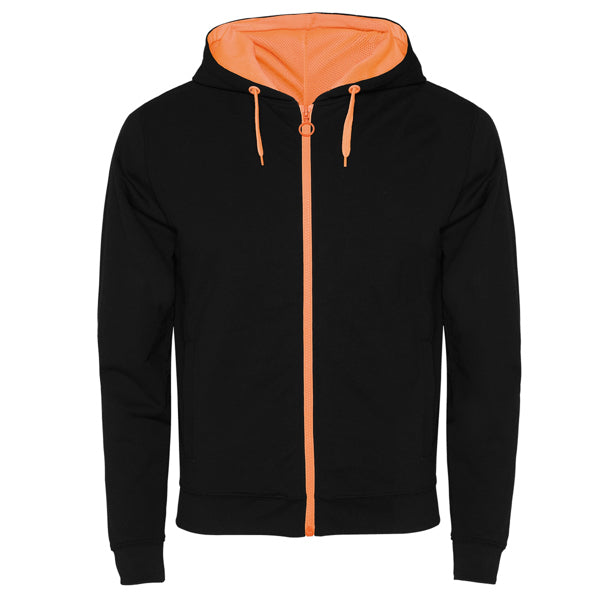 Pullover Fuji  in Farbe Black/Fluor Orange