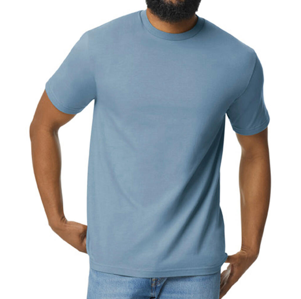 Softstyle Midweight Adult T-Shirt in Farbe Stone Blue