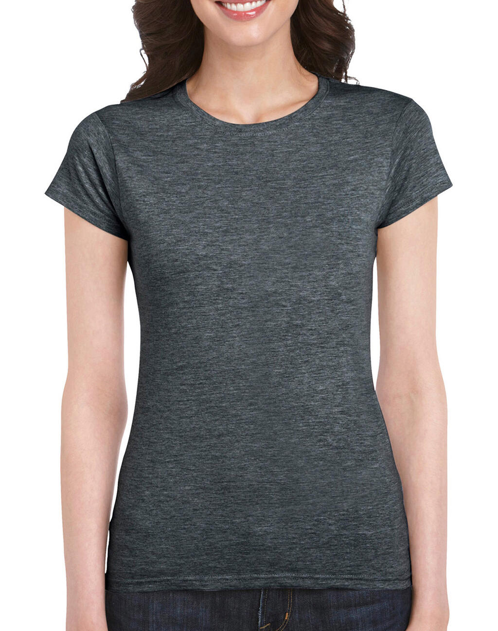 Damen T-Shirt Gildan – 64000L – M / Dark Heather