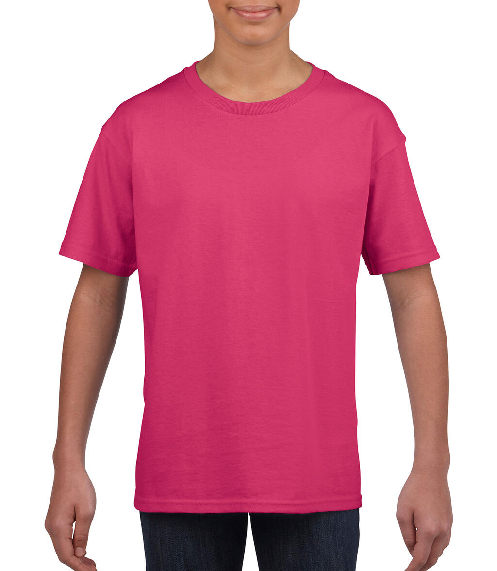  Softstyle® Youth T-Shirt in Farbe Heliconia