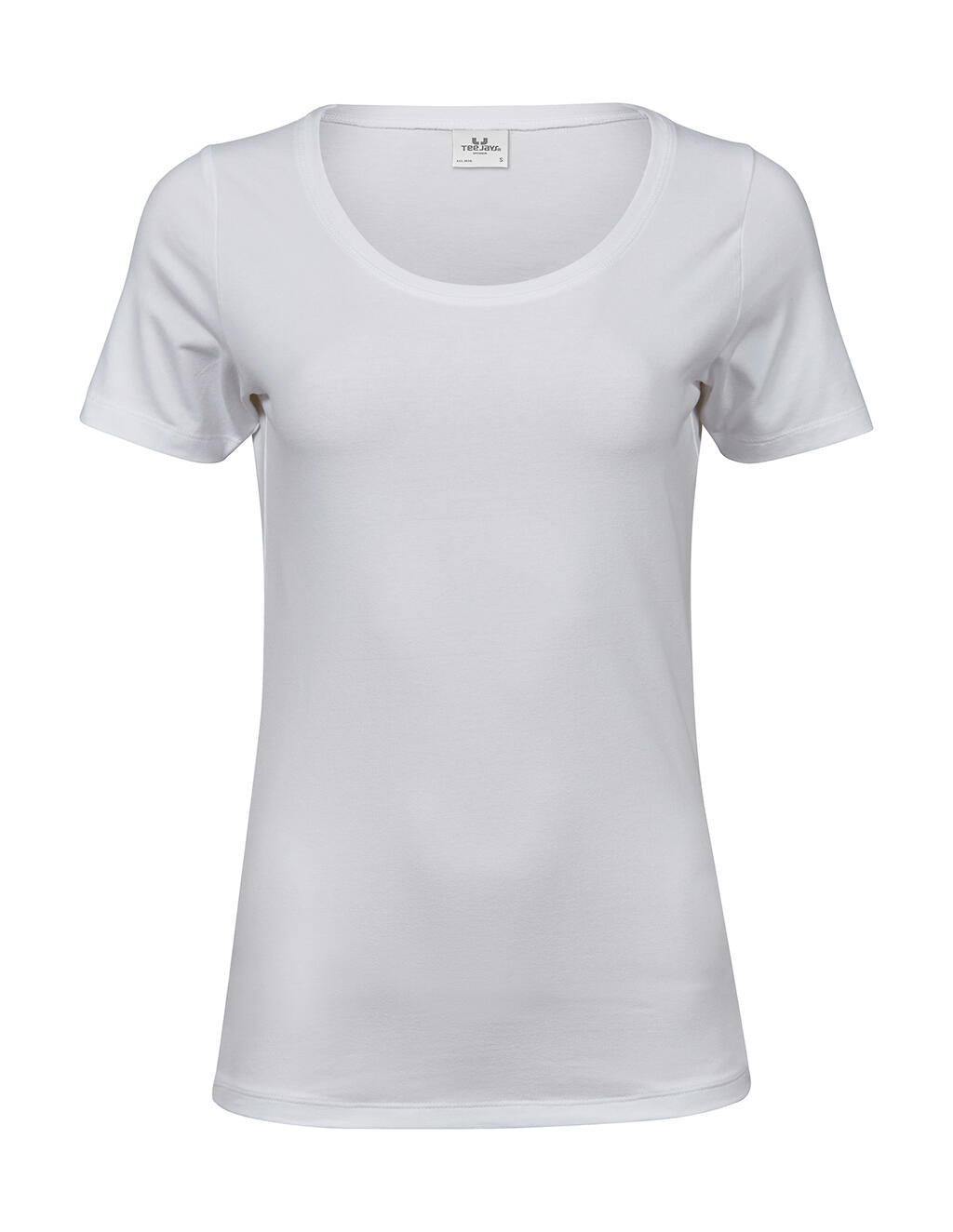  Ladies' Stretch Tee in Farbe White