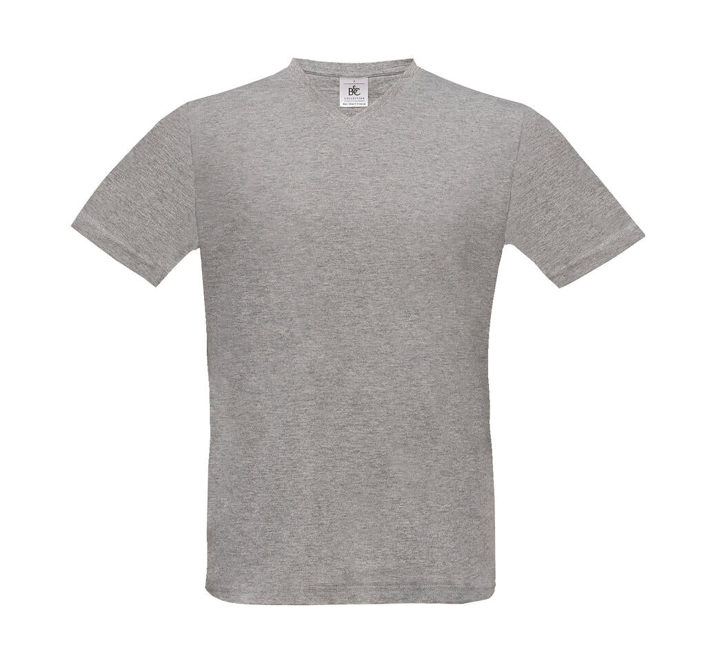  Exact V-neck T-Shirt in Farbe Sport Grey