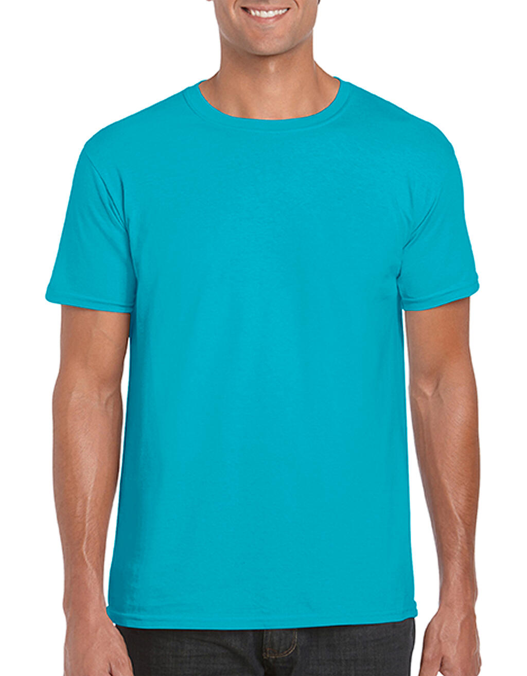  Softstyle® Ring Spun T-Shirt in Farbe Tropical Blue