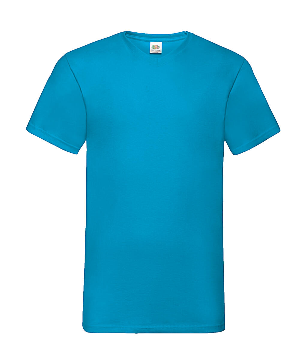  Valueweight V-Neck-Tee in Farbe Azure Blue