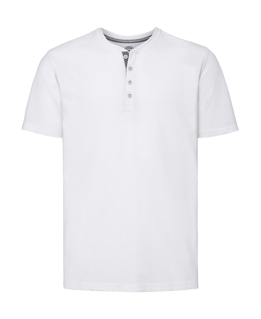  Men's Henley HD T in Farbe White