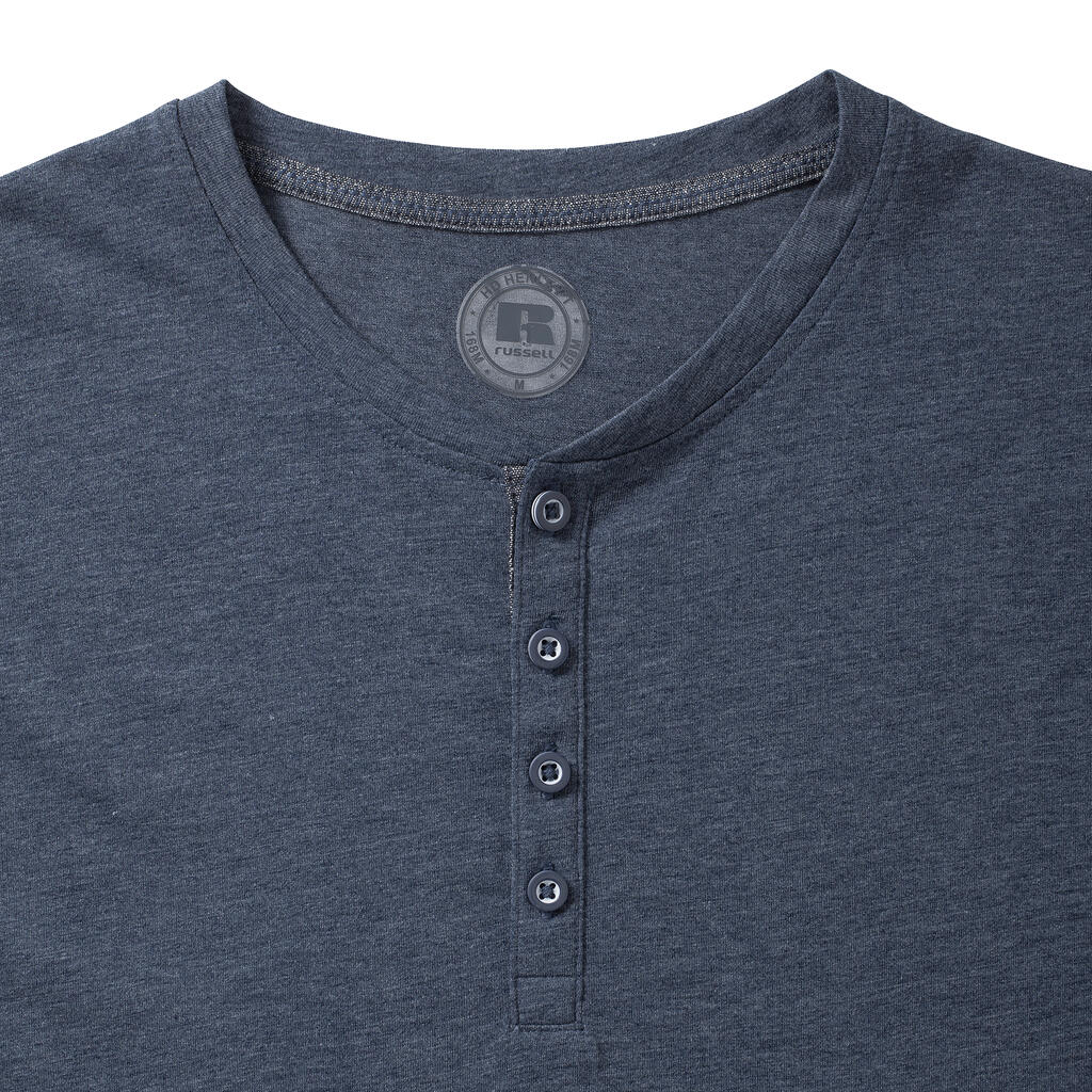  Men's Henley HD T in Farbe White