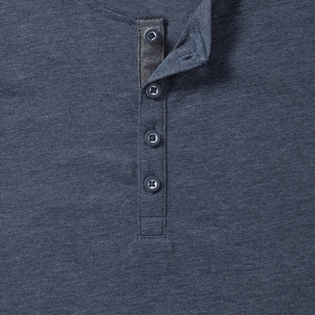  Men's Henley HD T in Farbe White
