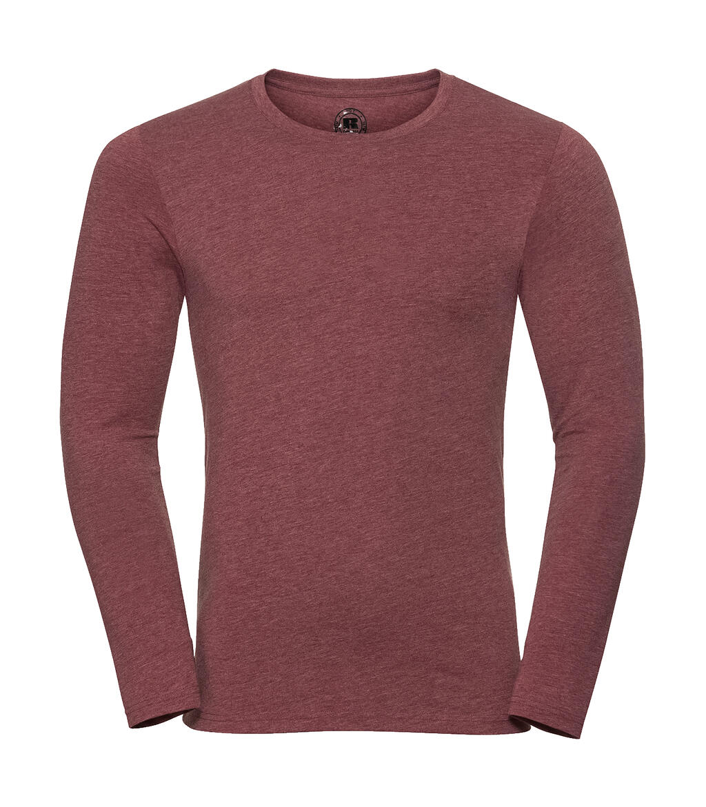  Men’s Long Sleeve HD T in Farbe Maroon Marl 