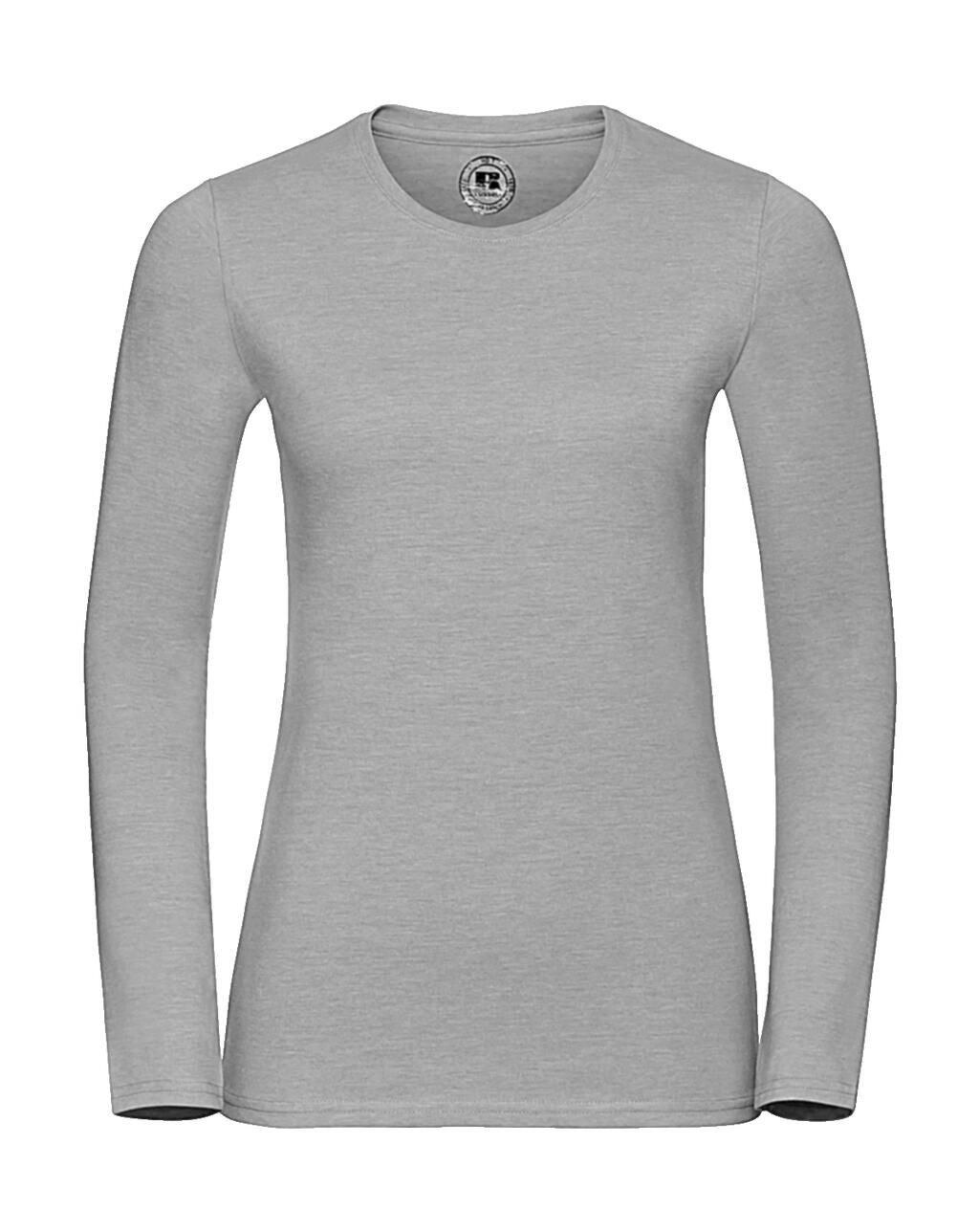  Ladies Long Sleeve HD T in Farbe Silver Marl