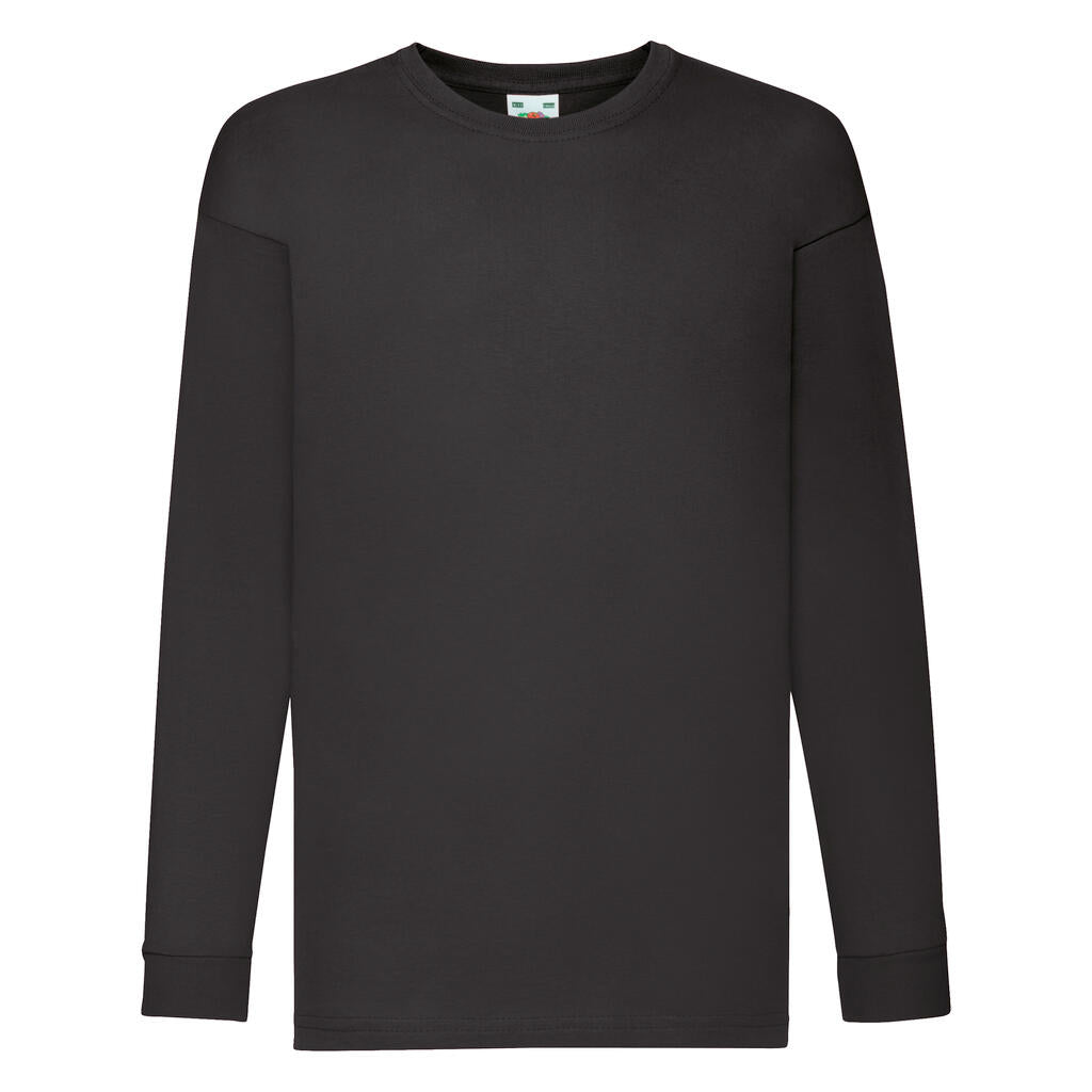  Kids' Valueweight Long Sleeve T in Farbe Black