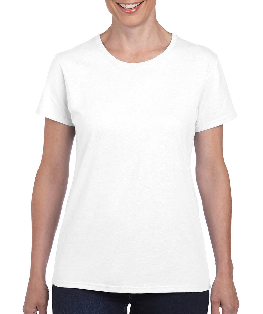  Ladies' Heavy Cotton T-Shirt in Farbe White