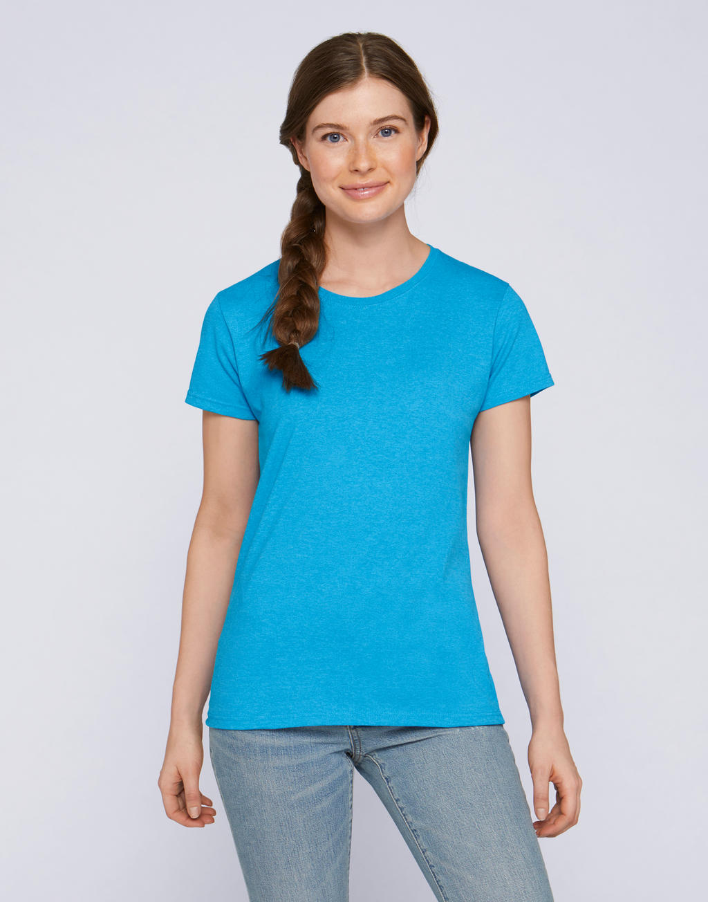  Ladies' Heavy Cotton T-Shirt in Farbe White