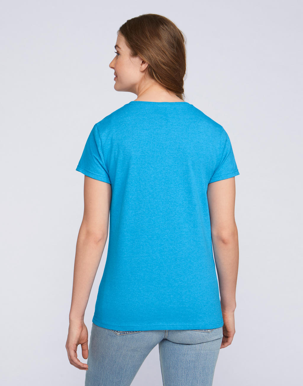  Ladies' Heavy Cotton T-Shirt in Farbe White
