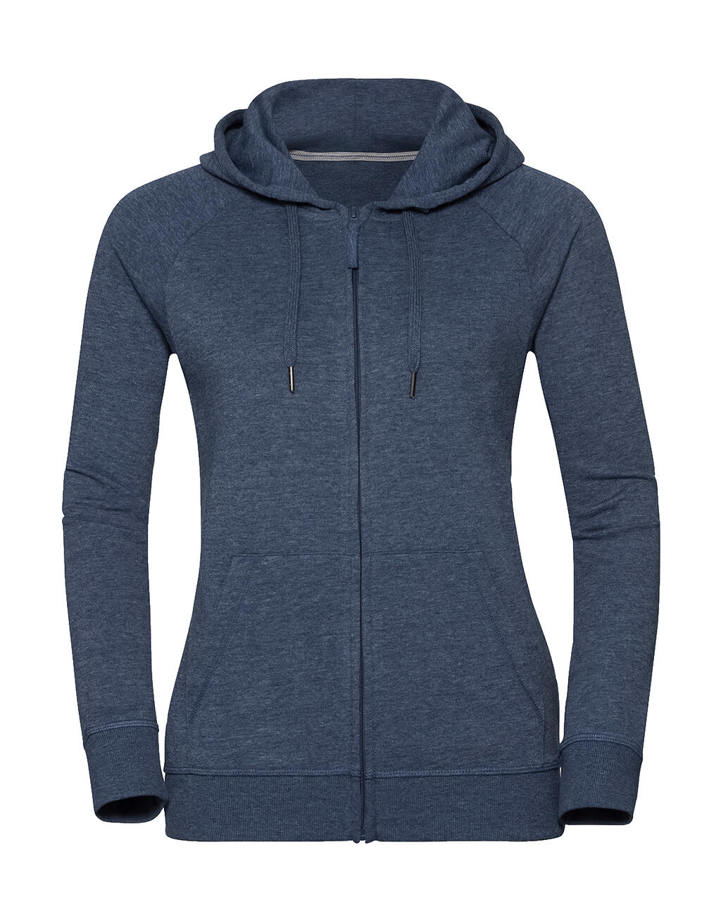  Ladies' HD Zipped Hood Sweat in Farbe Bright Navy Marl