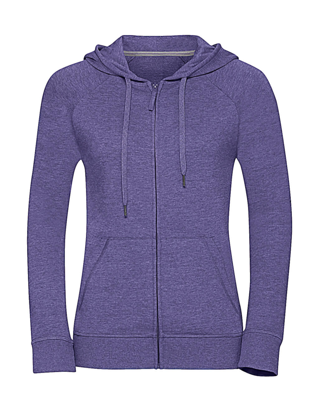  Ladies' HD Zipped Hood Sweat in Farbe Purple Marl