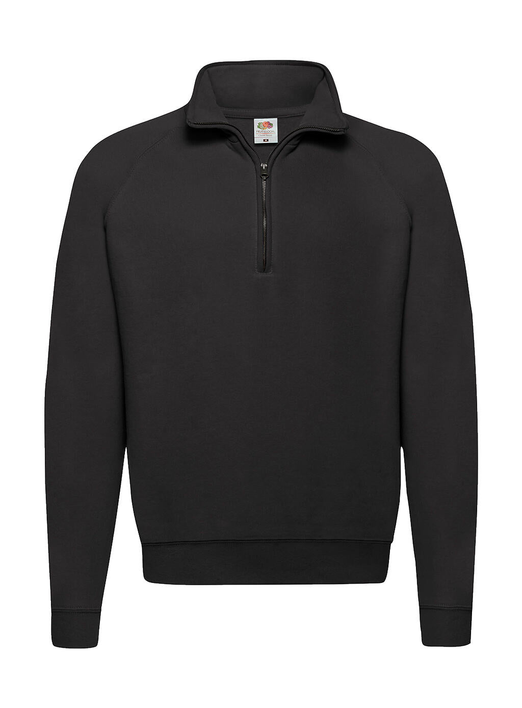  Classic Zip Neck Sweat in Farbe Black