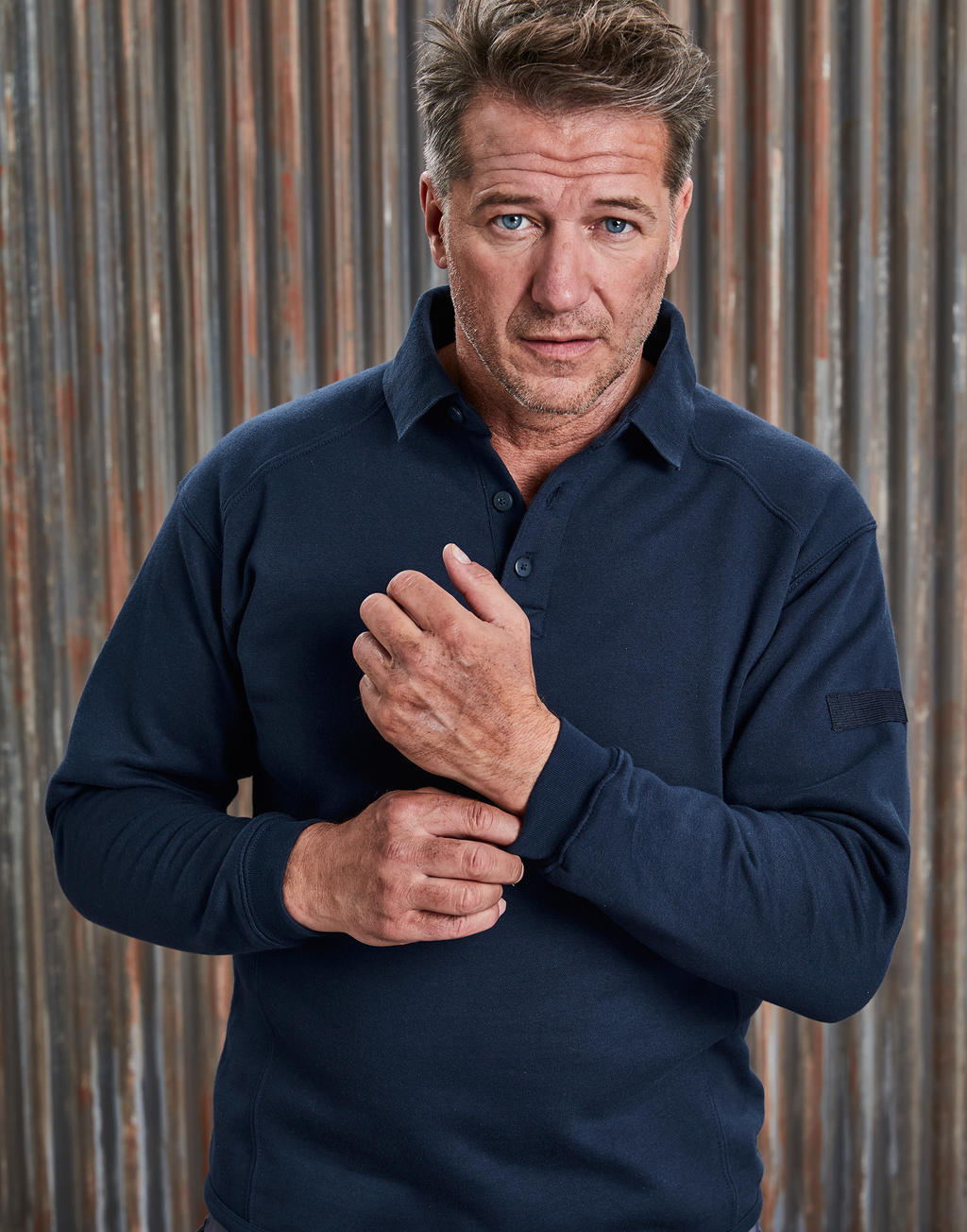  Heavy Duty Collar Sweatshirt in Farbe Black