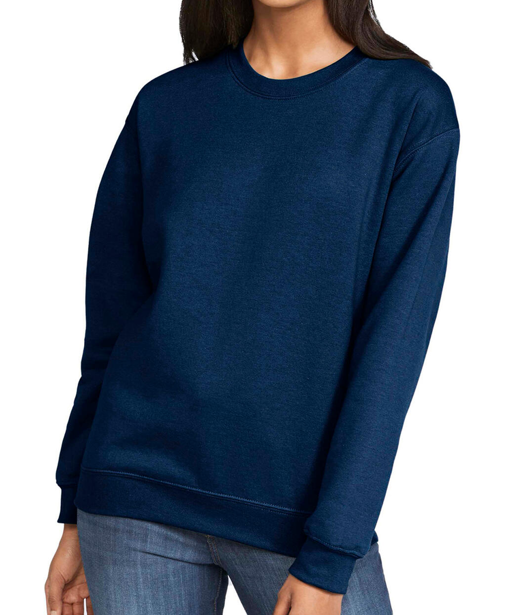 Softstyle Midweight Fleece Adult Crewneck in Farbe Navy