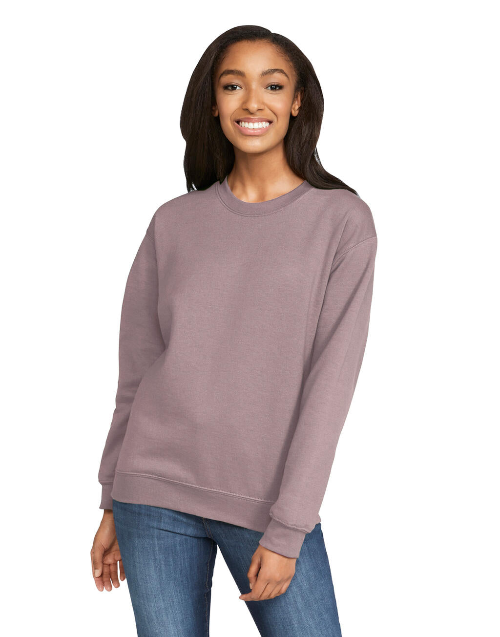 Softstyle Midweight Fleece Adult Crewneck in Farbe White