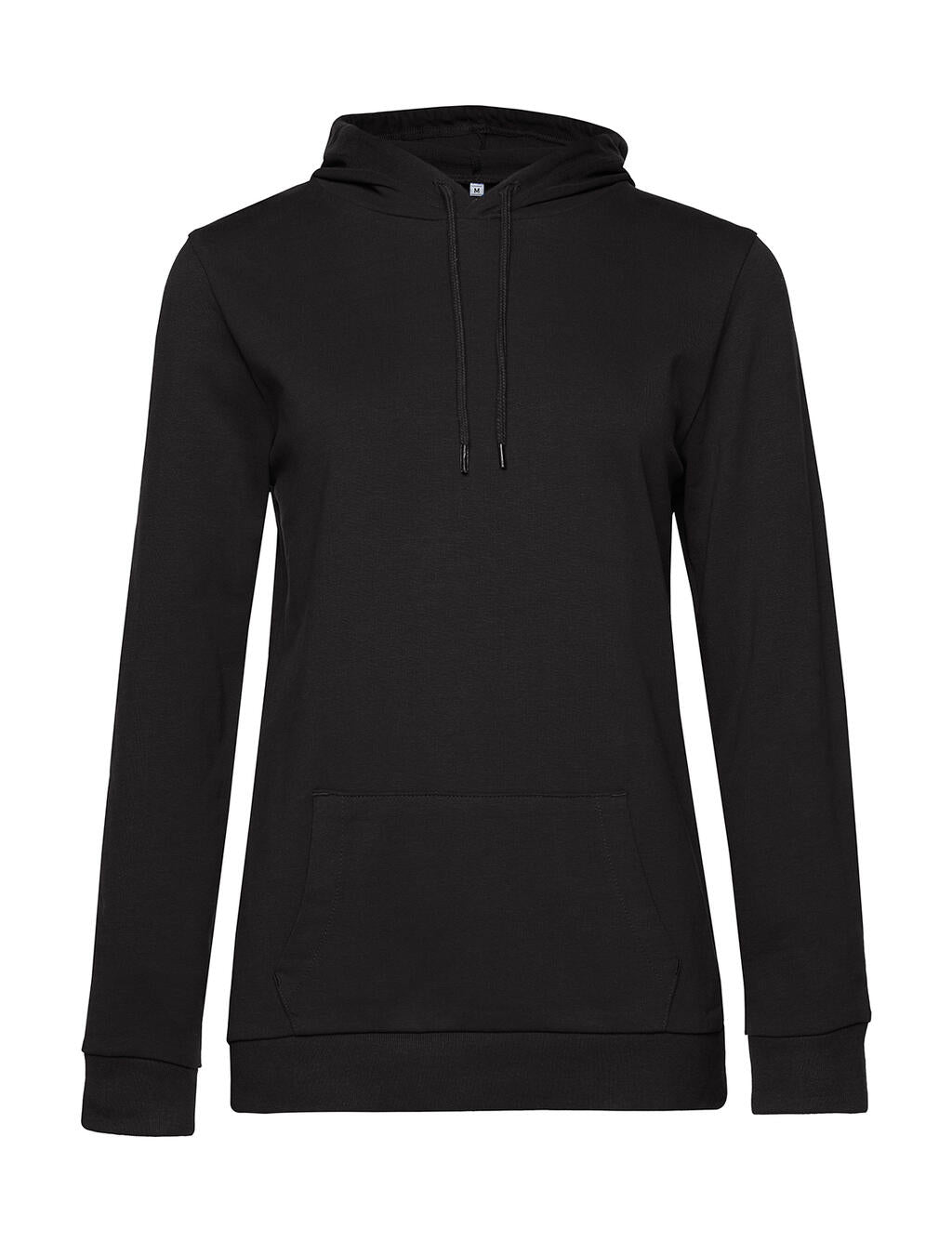 #Hoodie /women French Terry in Farbe Black Pure