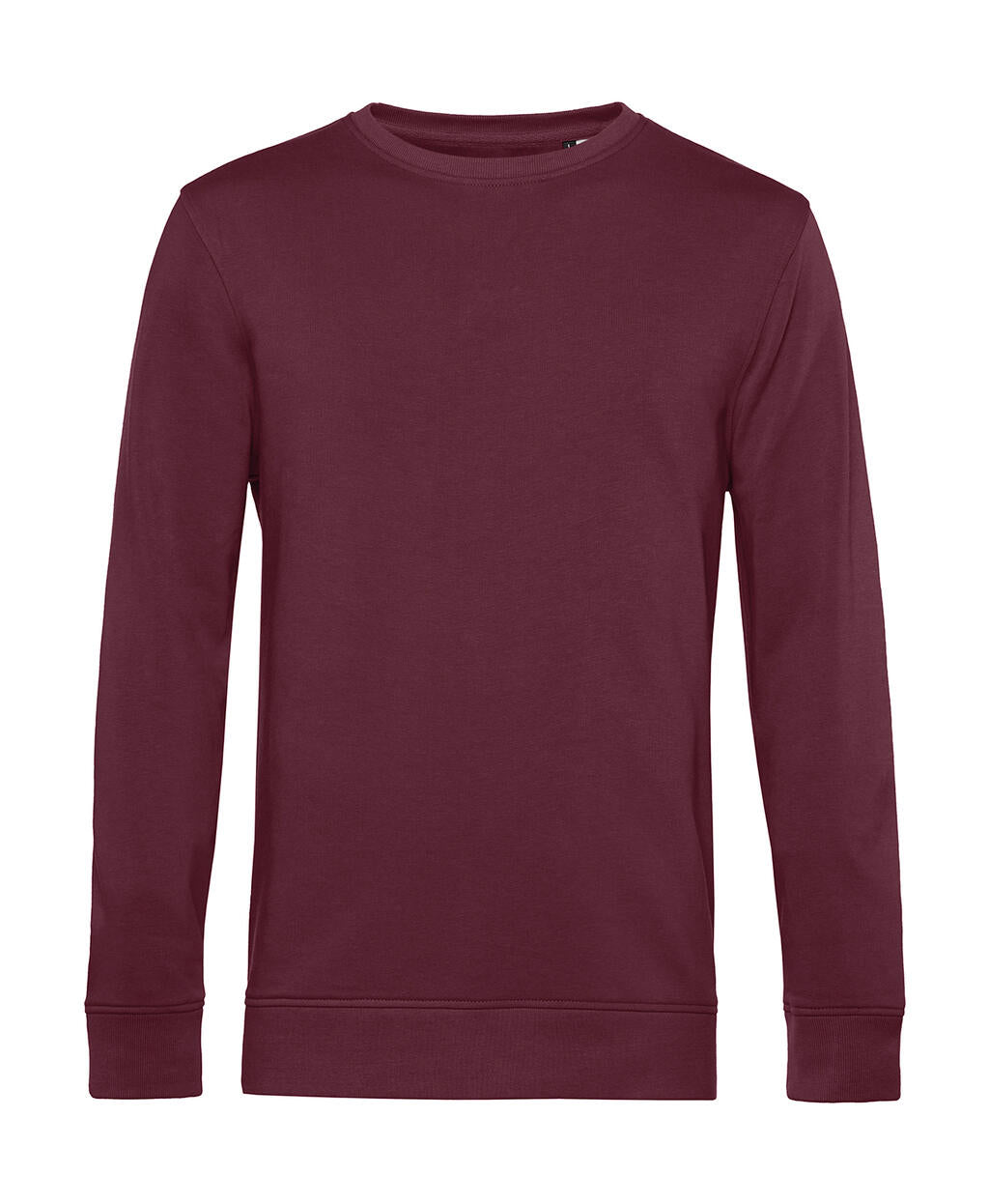 Organic Inspire Crew Neck in Farbe Burgundy