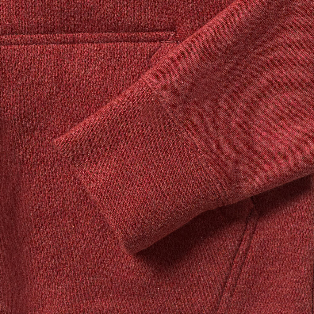  Ladies' Authentic Melange Zipped Hood Sweat in Farbe Carbon Melange
