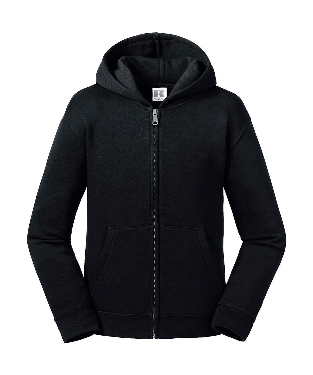  Kids' Authentic Zipped Hood Sweat in Farbe Black
