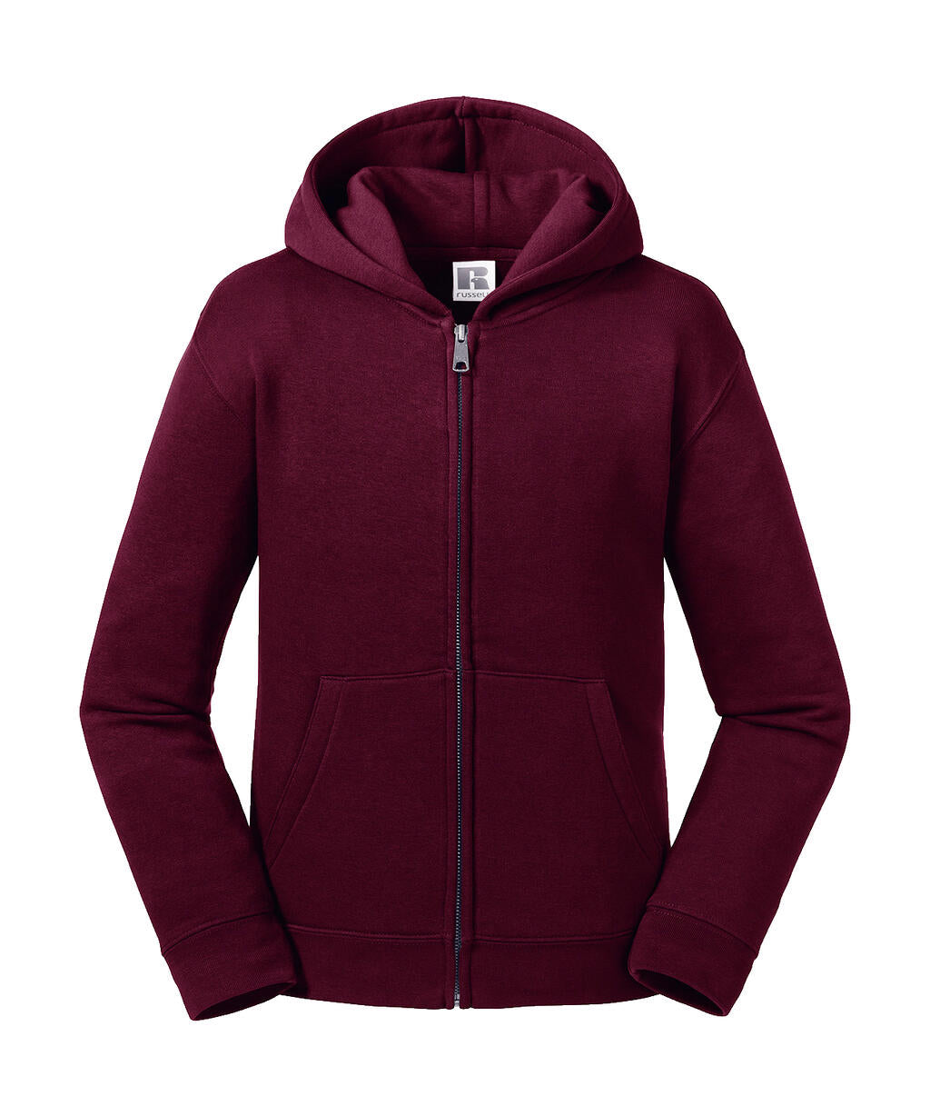  Kids' Authentic Zipped Hood Sweat in Farbe Burgundy