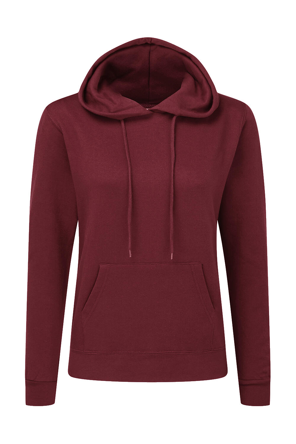  Ladies' Hooded Sweatshirt in Farbe Burgundy