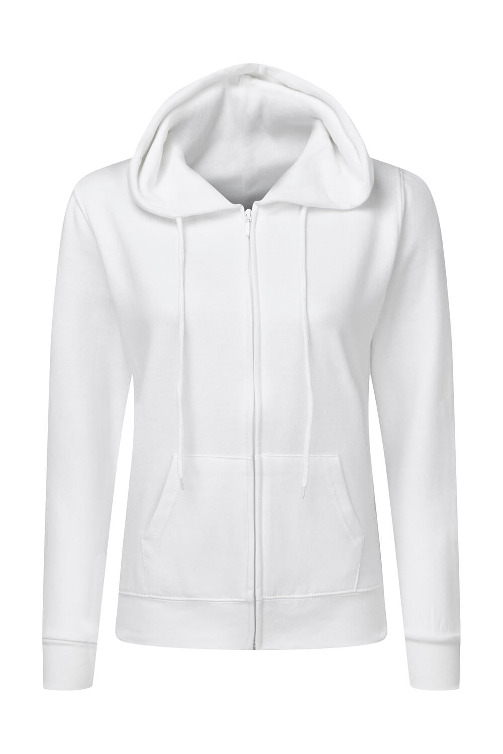  Ladies' Zip Hood in Farbe White