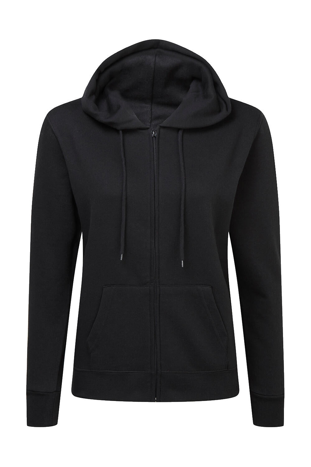  Ladies' Zip Hood in Farbe Black