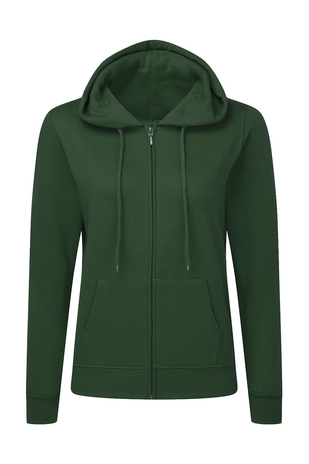  Ladies' Zip Hood in Farbe Bottle Green