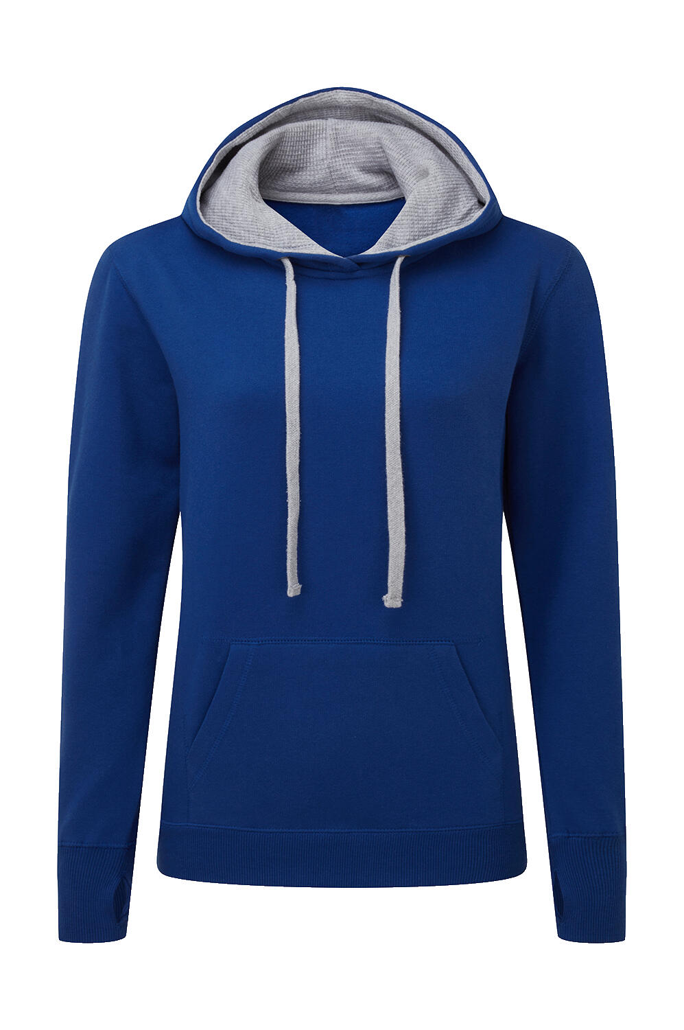  Ladies' Contrast Hoodie in Farbe Royal/Light Oxford