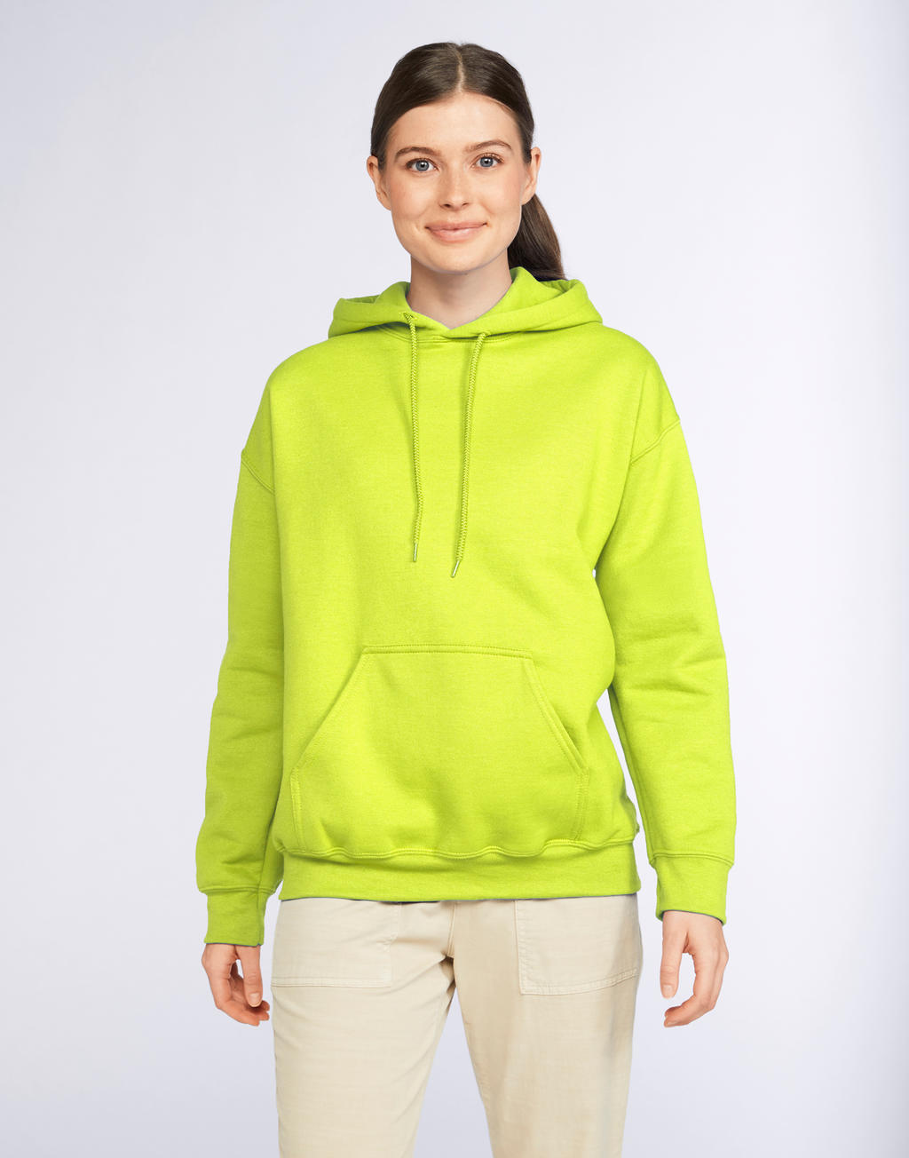  DryBlend Adult Hooded Sweat in Farbe White
