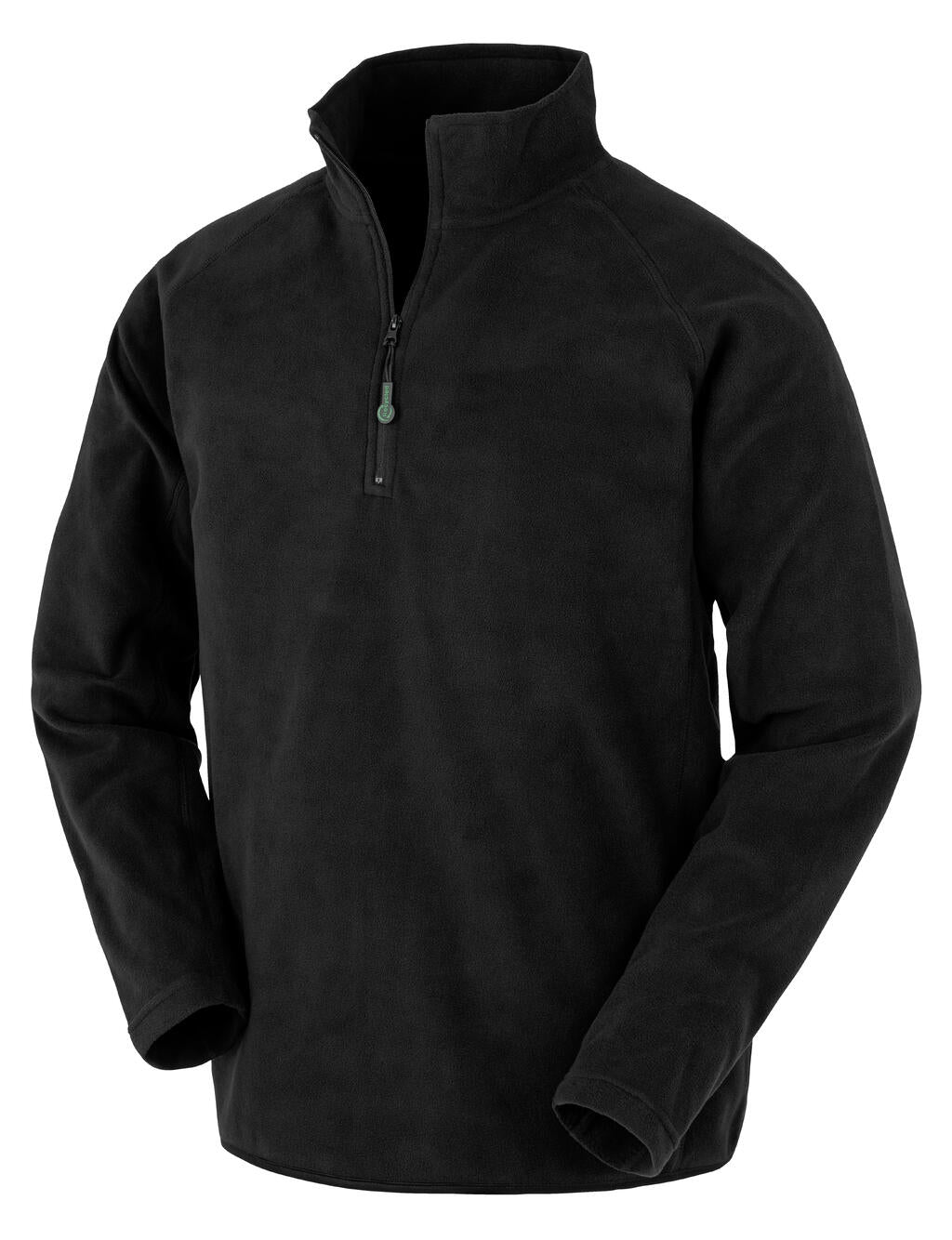  Recycled Microfleece Top in Farbe Black