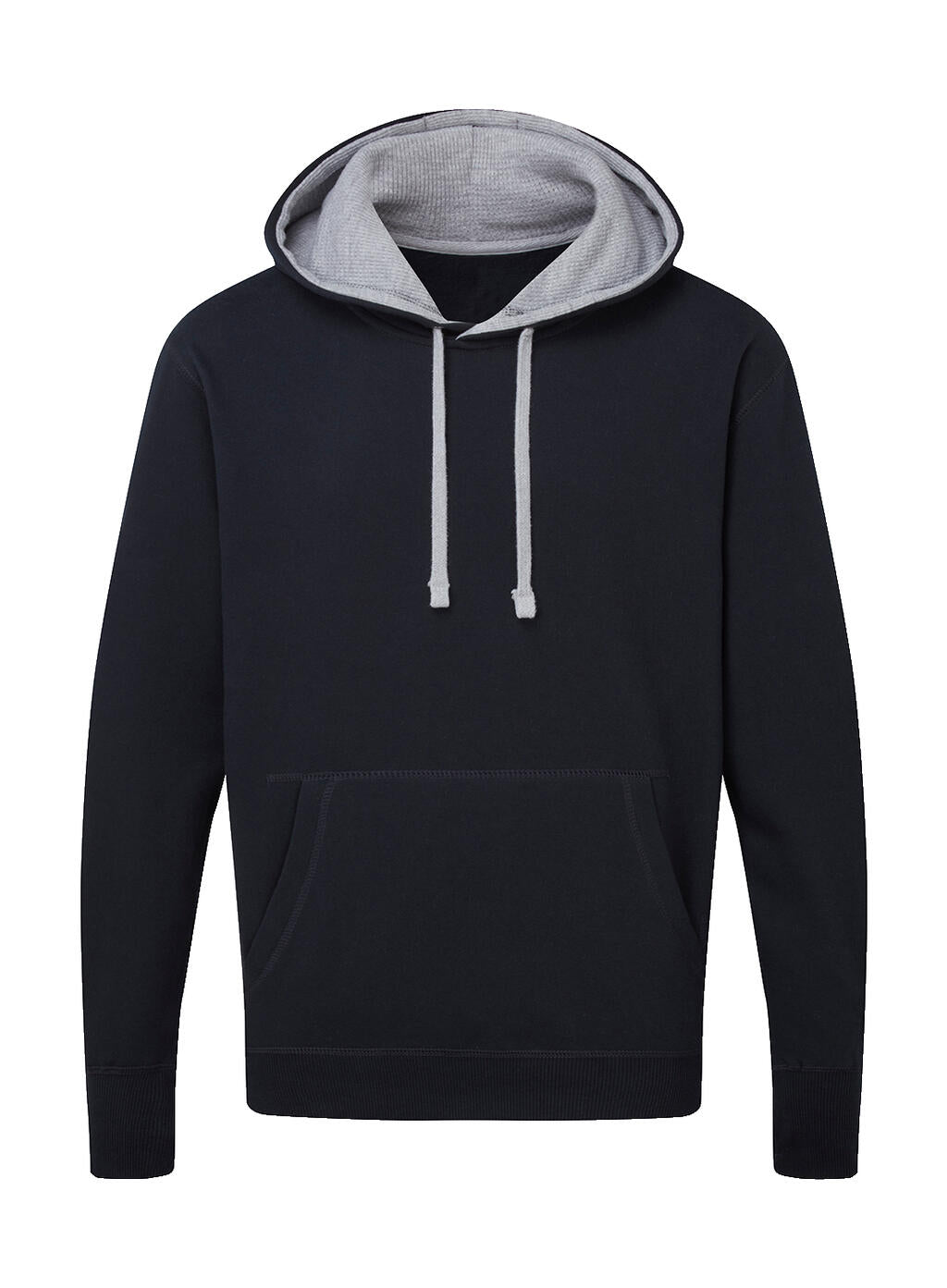  Men's Contrast Hoodie in Farbe Navy/Light Oxford