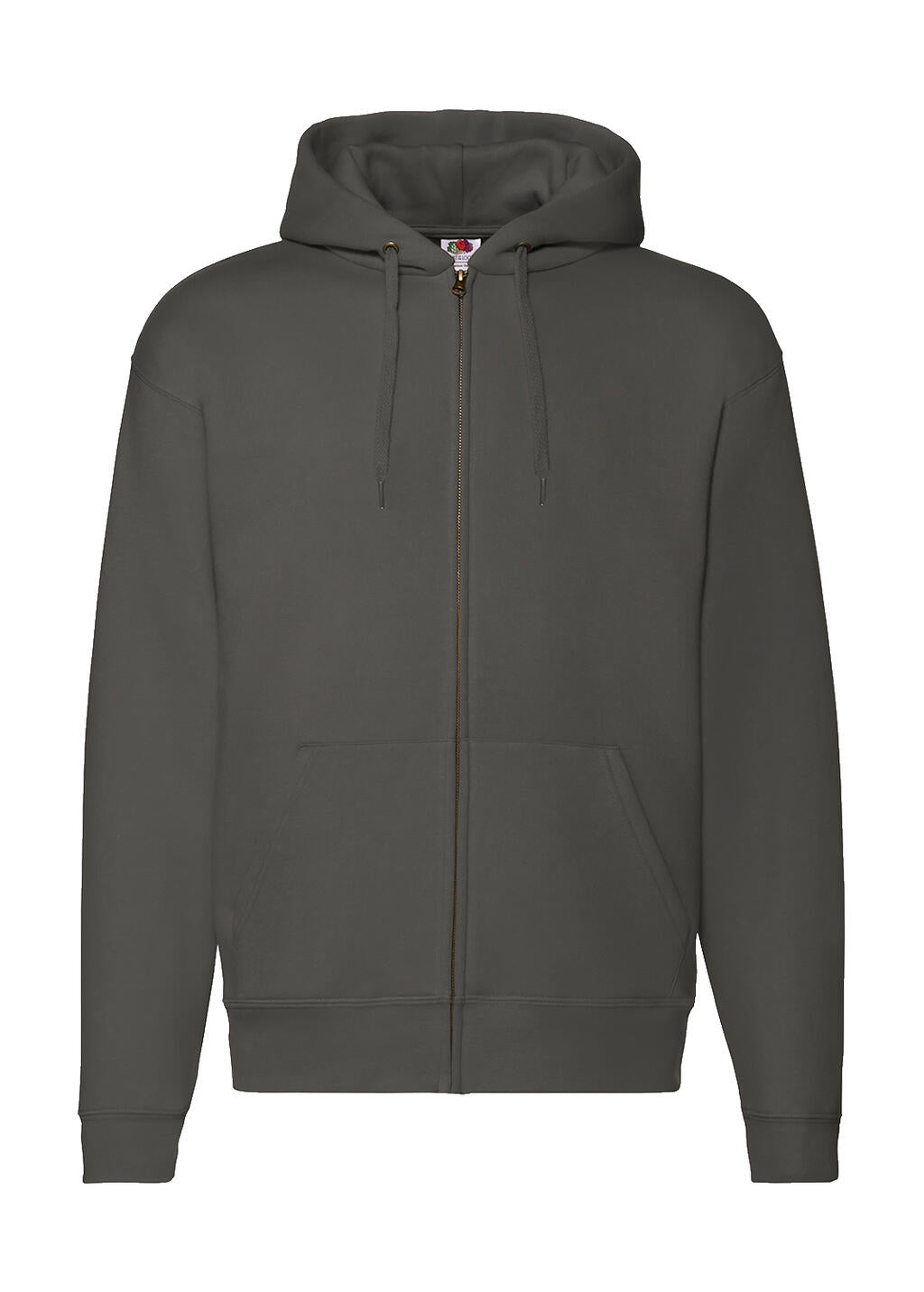  Premium Hooded Zip Sweat in Farbe Charcoal