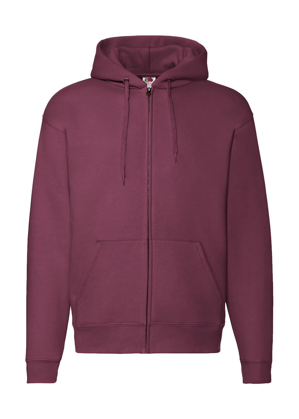  Premium Hooded Zip Sweat in Farbe Burgundy