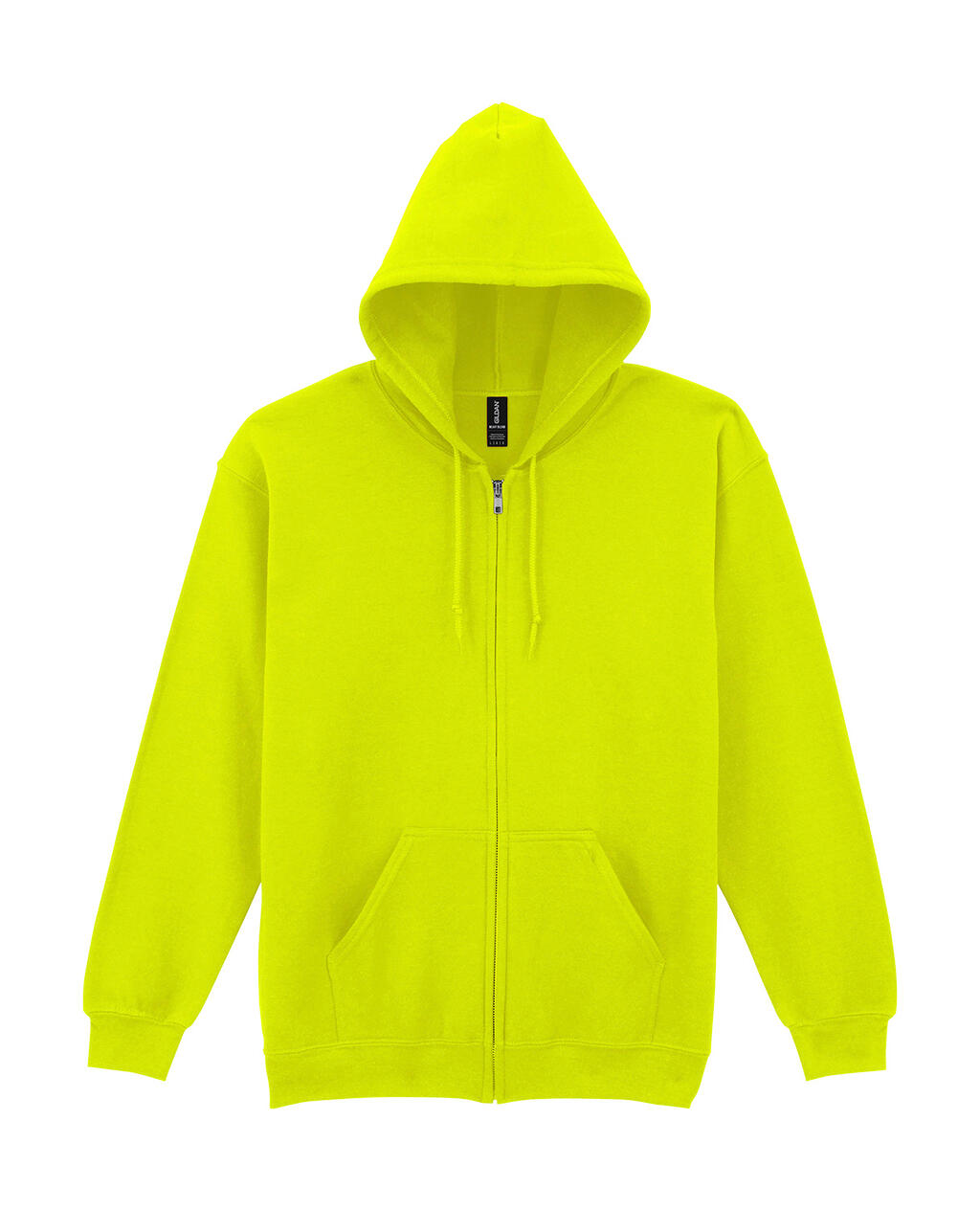 Heavy Blend Adult Full Zip Hooded Sweat in Farbe Safety Green