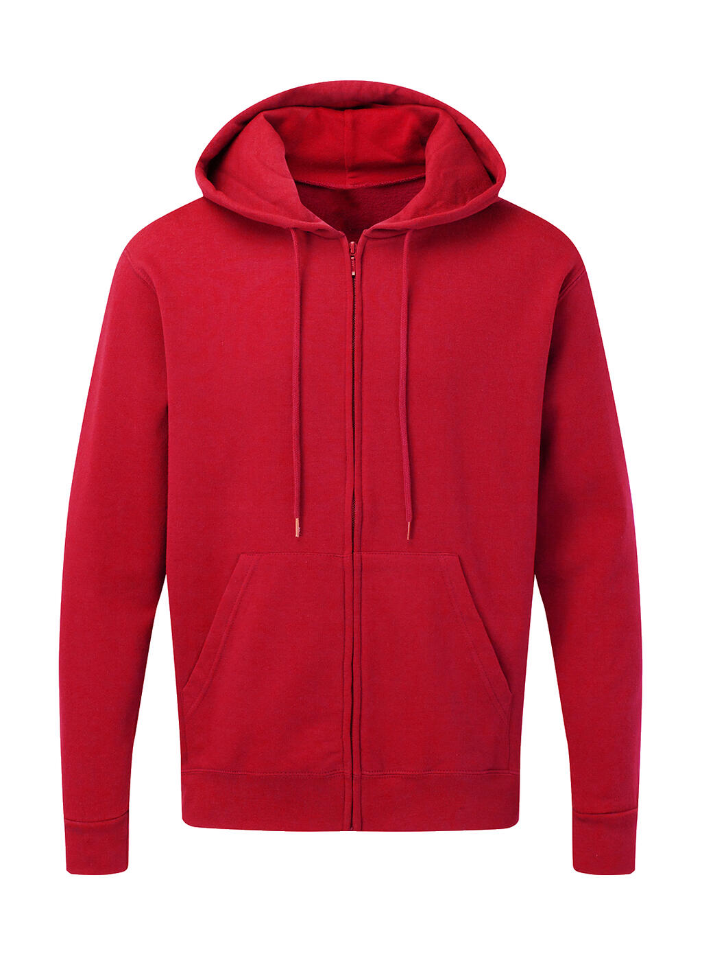  Men's Zip Hood in Farbe Red