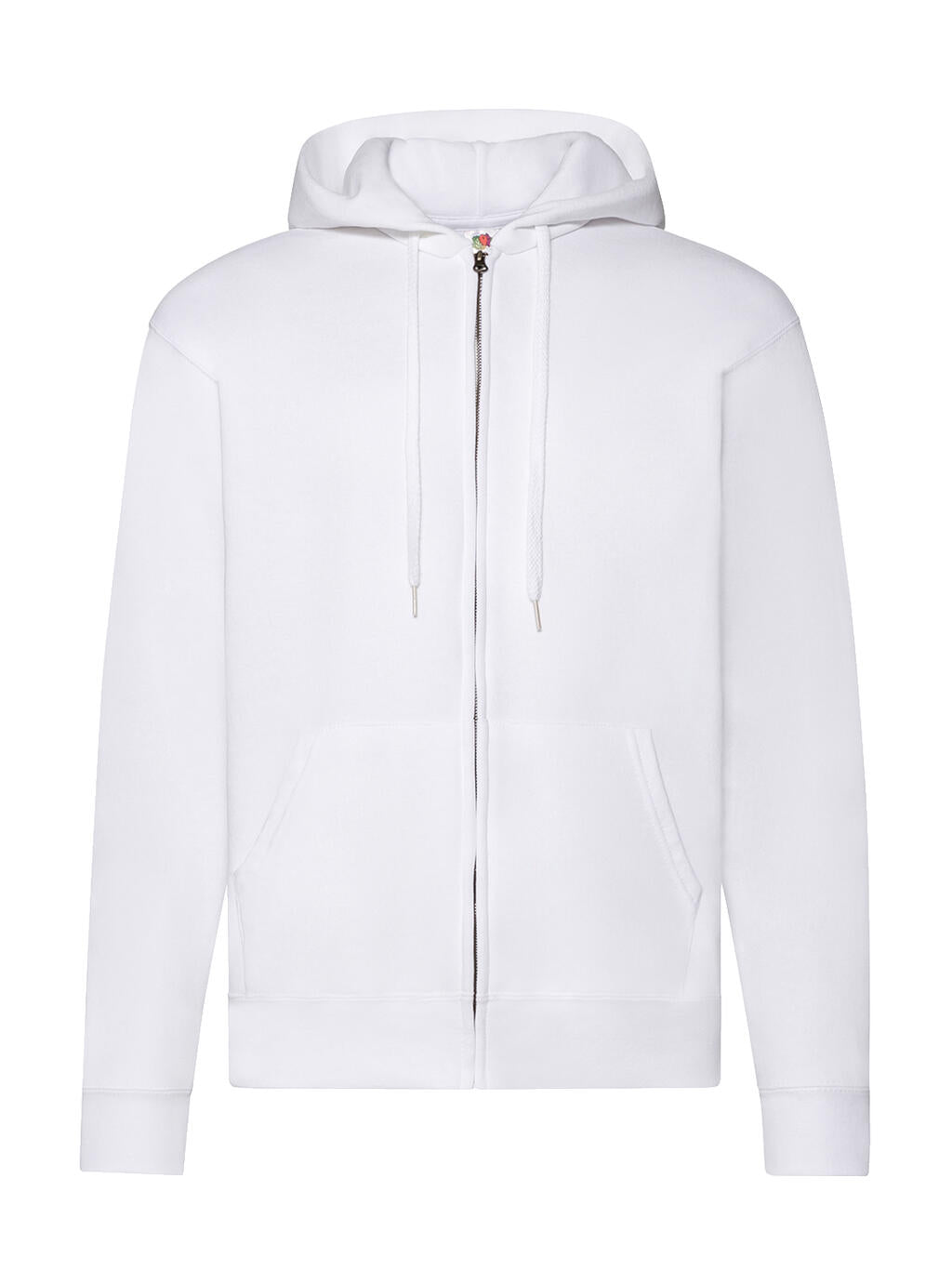  Classic Hooded Sweat Jacket in Farbe White