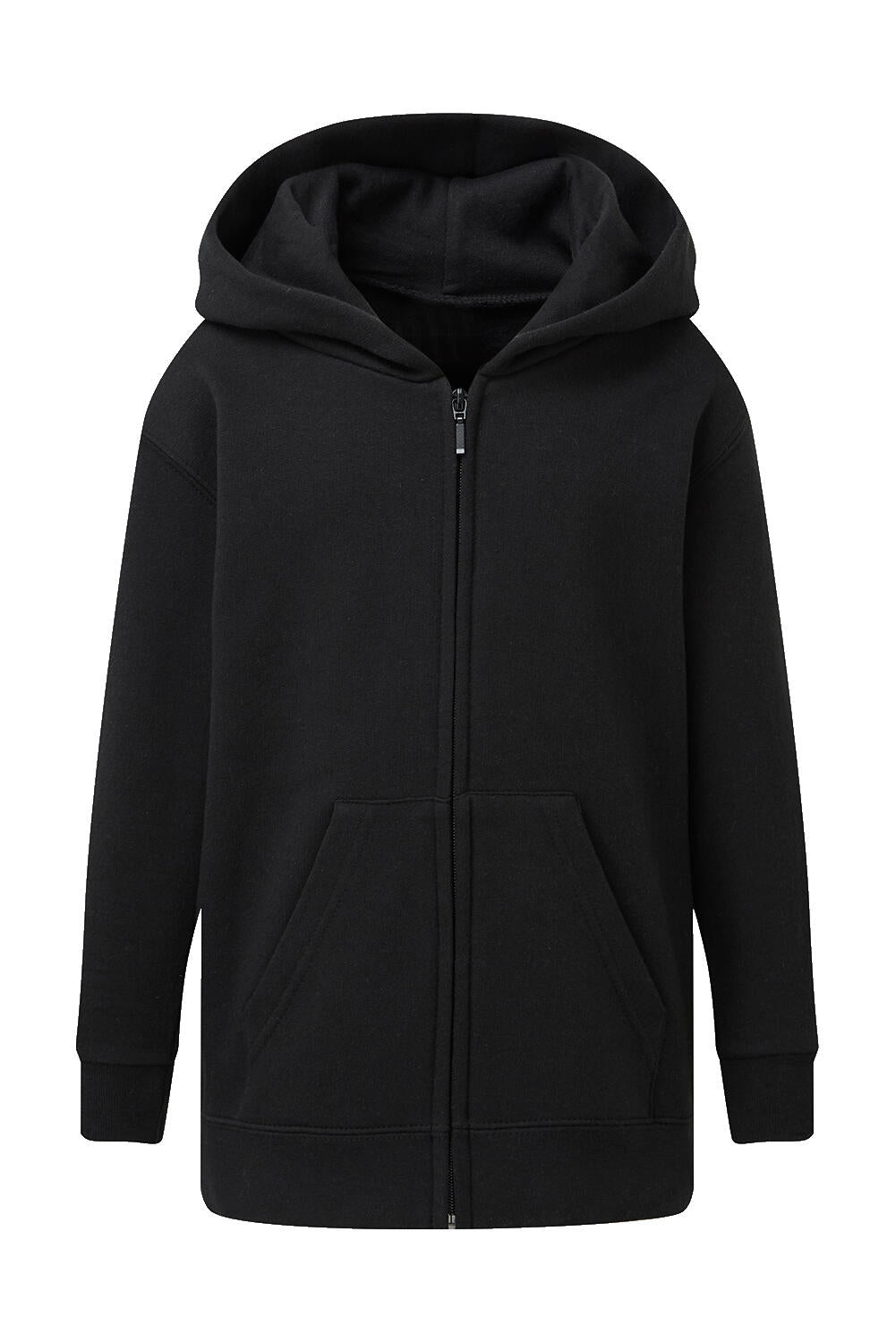  Kids' Zip Hood in Farbe Black