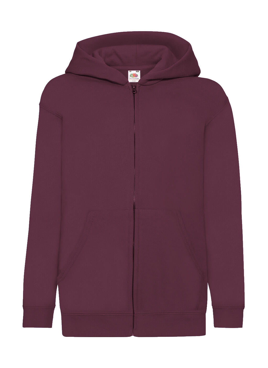  Kids' Classic Hooded Sweat Jacket in Farbe Burgundy