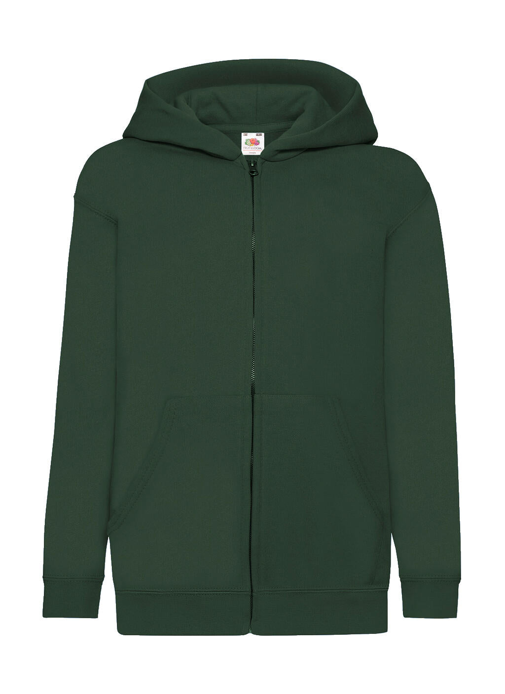 Kids' Classic Hooded Sweat Jacket in Farbe Bottle Green