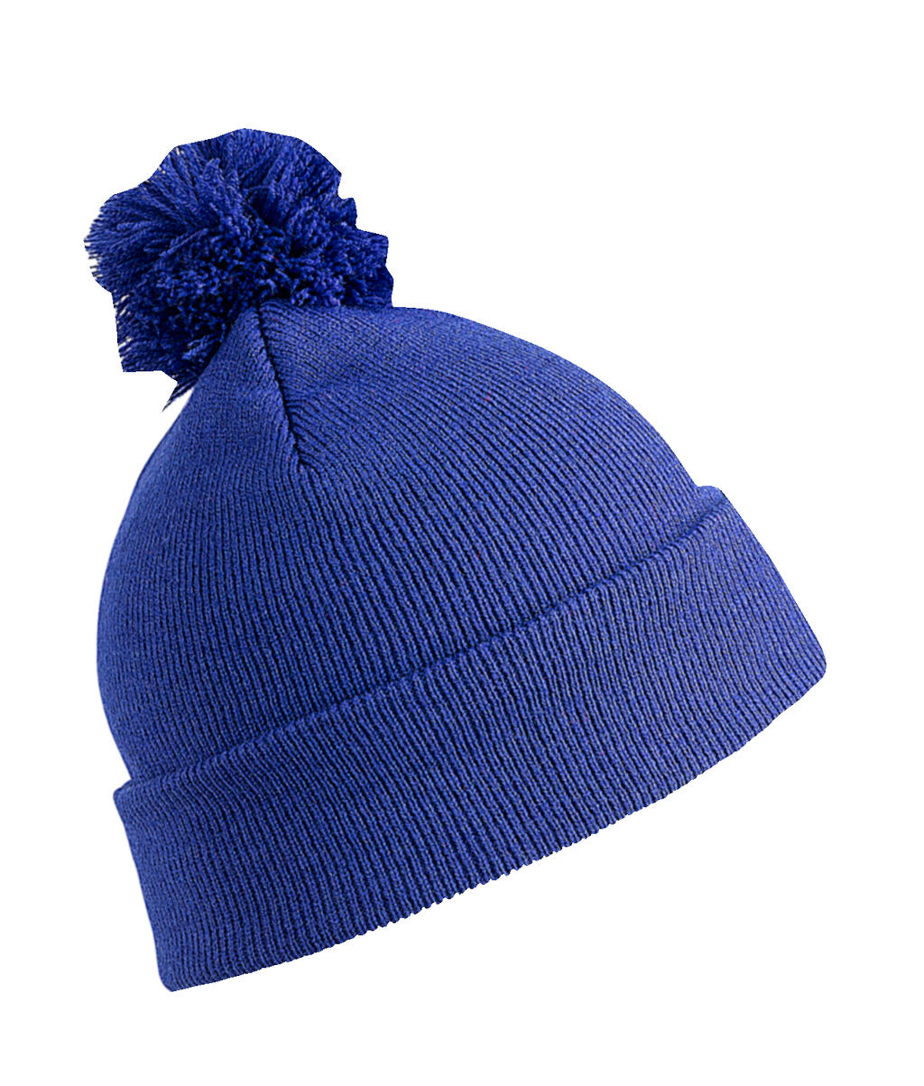  Pom Pom Beanie in Farbe Royal